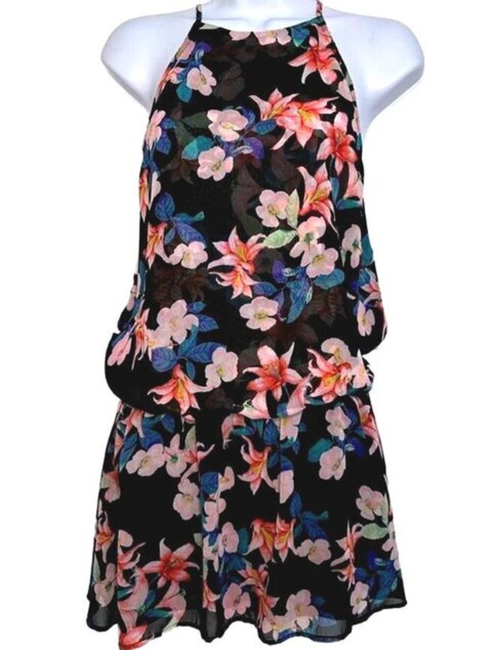 Show Me Your Mumu Hammock Halter Mini Dress in Hololumu Tropical, SM - Picture 2 of 8